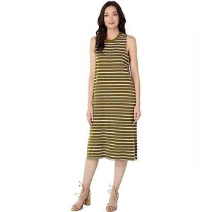 Madewell Organic Sleeveless Cotton Crewneck Tank Midi Knee Length Dress, Size M